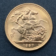 1957 Full Gold Sovereign The