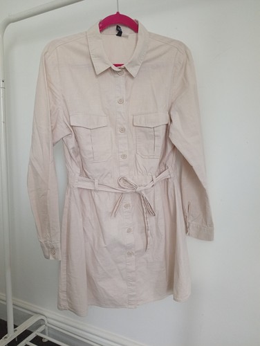 Divided beige belted shirt - divided,