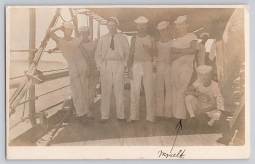 Rppc postcard young sailors - postcard,