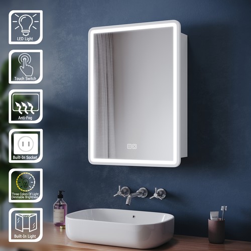 Bathroom mirror cabinet with - bathroom,