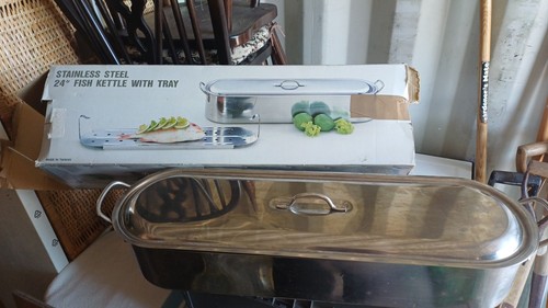 Stainless steel fish - stainless, 24"