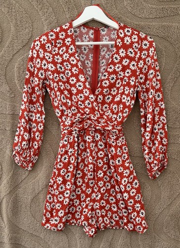 Zara red floral sleeve - floral,