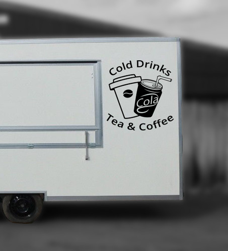 Catering van stickers hot - van, and