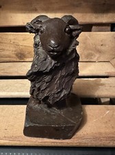Carved Ram Animal Carved Stone style Material Figurine Ornament - #NV23