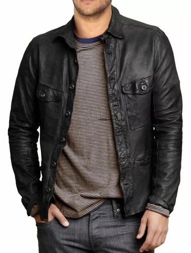 Men retro trucker - retro, leather