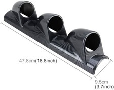 YINZHI Auto Accessories 60mm 2” Universal 3 Gauge Pillar Dash Board Mount Carbon