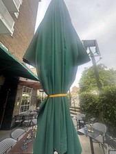 May  6m x 4m Commercial Garden Parasol Green With Base And Honing Included
