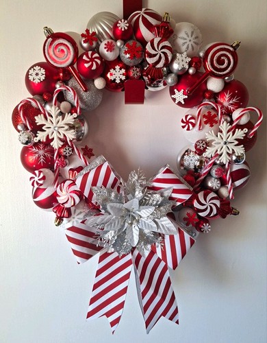 Red white silver - white, cane