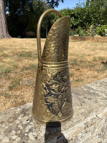 Tall embossed brass coal - embossed,
