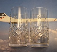 Concorde Royal Doulton, 2 Tumblers with 'C' logo.