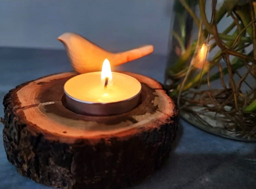 Wooden round tea - wooden,