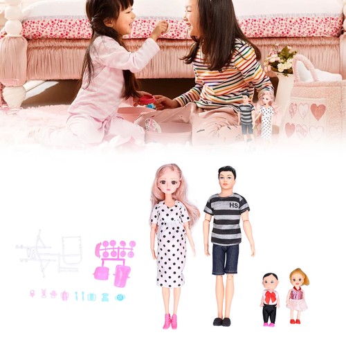 Family doll set pretend play - doll,