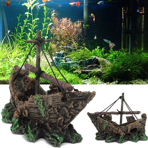 Aquarium ornament wreck sunk - ornament,
