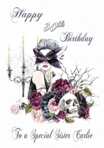 Personalised goth birthday - goth,