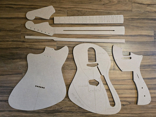 Meteora guitar template set - guitar,