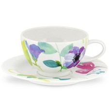 Portmeirion Water Garden Tea Cups & Saucers Set of 4