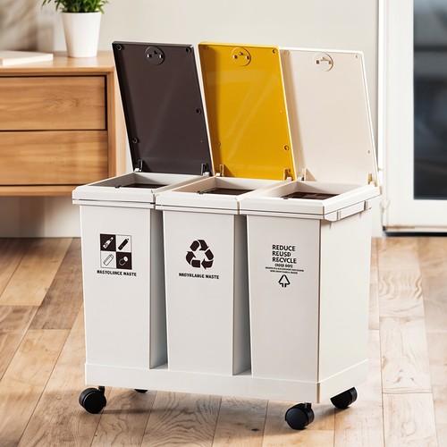 Dual triple recycling - triple, bins
