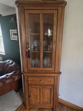Solid Oak Corner Display