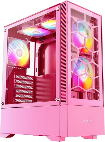 Gaming computer pink desktop - gaming,