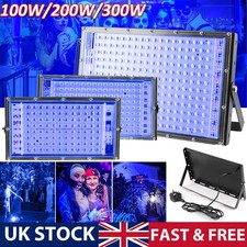 300W LED UV Stage Blacklight Ultraviolet Light Disco Halloween Party Lighting UK