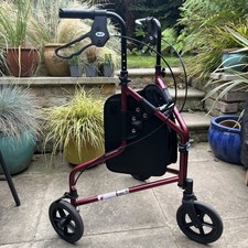 Walker : Days 3 Wheel Rollator Mobility Tri Walker with Brakes & Foldable