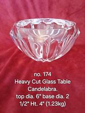 Glass Candle Holder Glass Tealight Wedding Candelabra Table Heavy Large Vase Cup