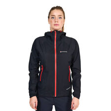 Montane VIA minimus women's stretch ultra lightweight jacket black orange UK 14