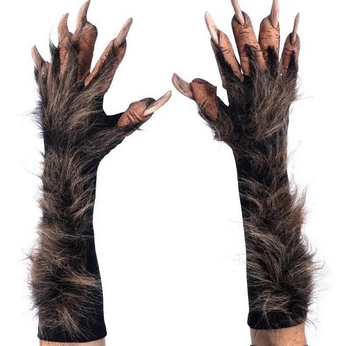Brown werewolf gloves - brown,
