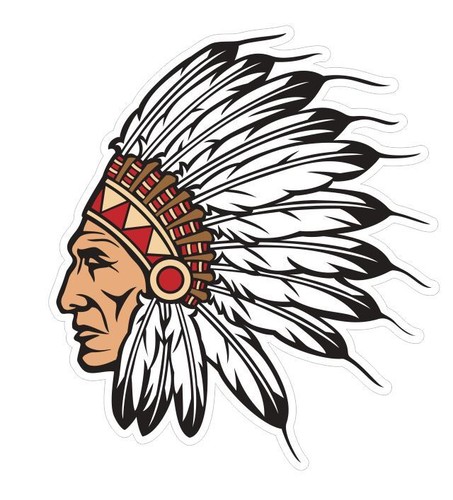Indian chief head with - head,