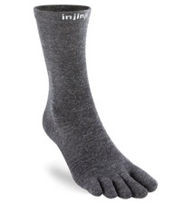 Injinji Liner Merino Wool Lightweight Crew Toe Socks Slate
