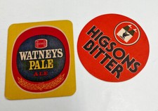 BEER MATS - WATNEYS PALE ALE, HIGSONS BITTER x 2