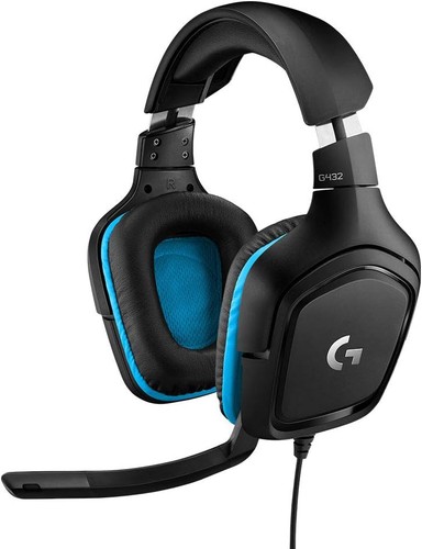 Logitech g432 black blue - logitech, black/blue