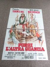 TURN THE OTHER CHEEK ITALIAN 4 FOGLIO POSTER BUD SPENCER TERENCE HILL 1974