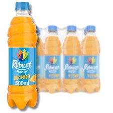 Rubicon 12 Pack Sparkling Mango Flavoured Fizzy Drink with Real Fruit Juice