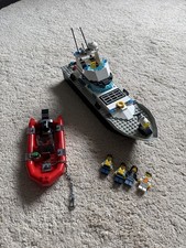 LEGO City 60129 Police Patrol Boat Set. Complete with instructions no box.
