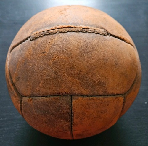 Vintage leather medicine ball - vintage,