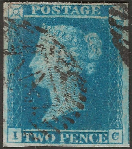 1841 two penny - 1841, blue
