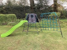 Garden Explorer Metal Climbing Frame Set & Wave Ripple Slide & Monkey Bars NEW