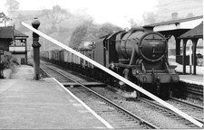 a view of 48342 passing matlock bath station in 1961 (derbyshire)