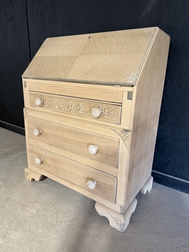 Stripped oak bureau - stripped,