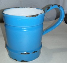 Vtg Blue White Enamelware