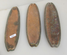 Antique Copper Finger Plate Push Door Handle Vintage Art Nouveau Old Brass 10"