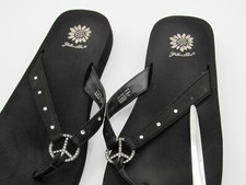 Yellow Box Black Flip Flops