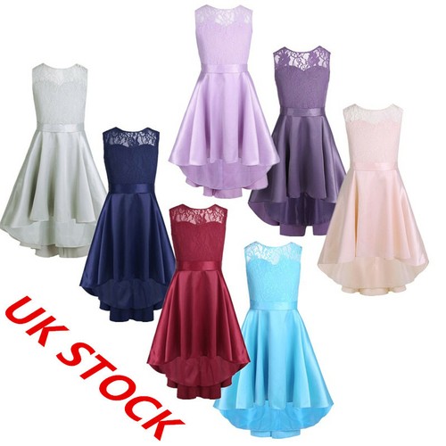 Kids girls lace - uk, high-low