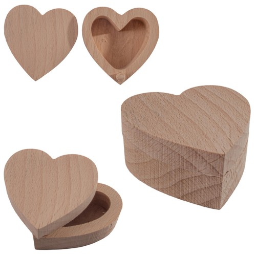 Plain wooden heart shaped ring - plain,