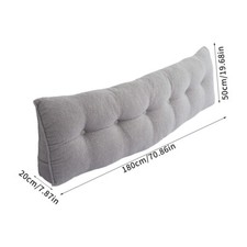 Teddy Velvet Large Back Support Triangle Bedside Removable Pillow Sofa Cushion