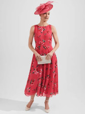 Hobbs Pink Floral Dress Size
