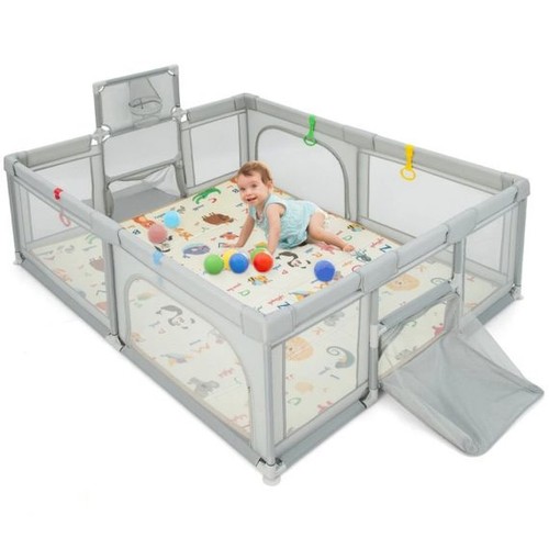 Grey pull rings - baby, playpen