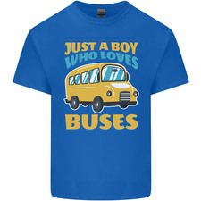 Just a Boy Who Loves Buses Bus Mens Light Cotton T-Shirt