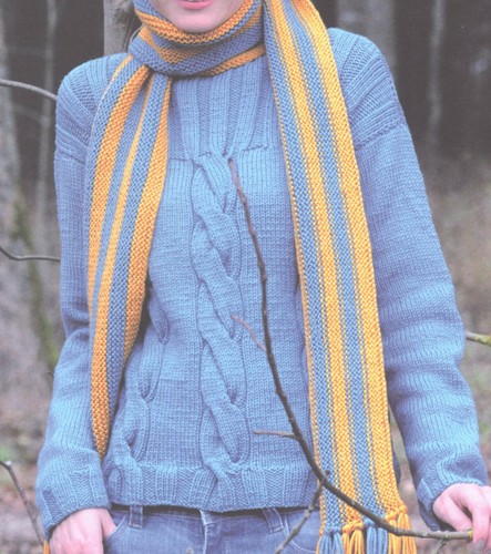 Ladies soft merino aran cable - aran,